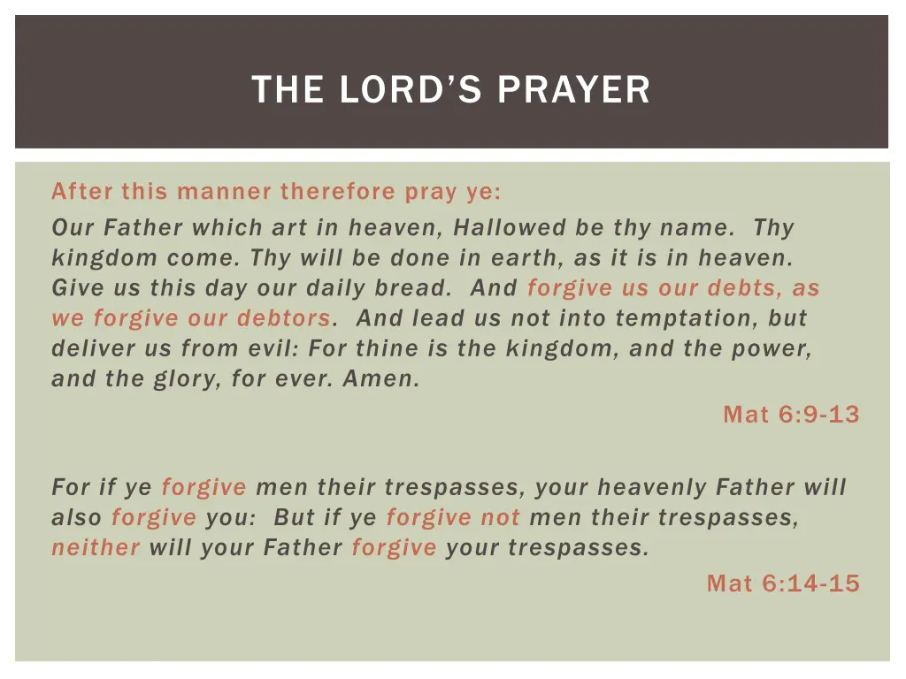 the lord s prayer