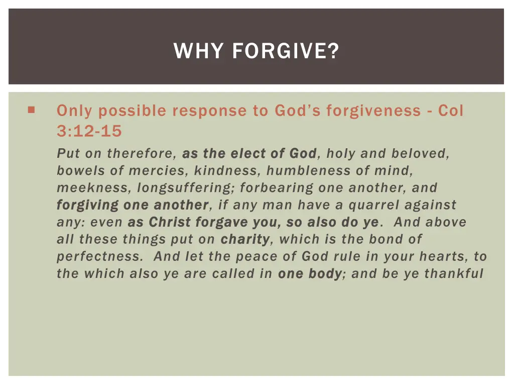 why forgive 3