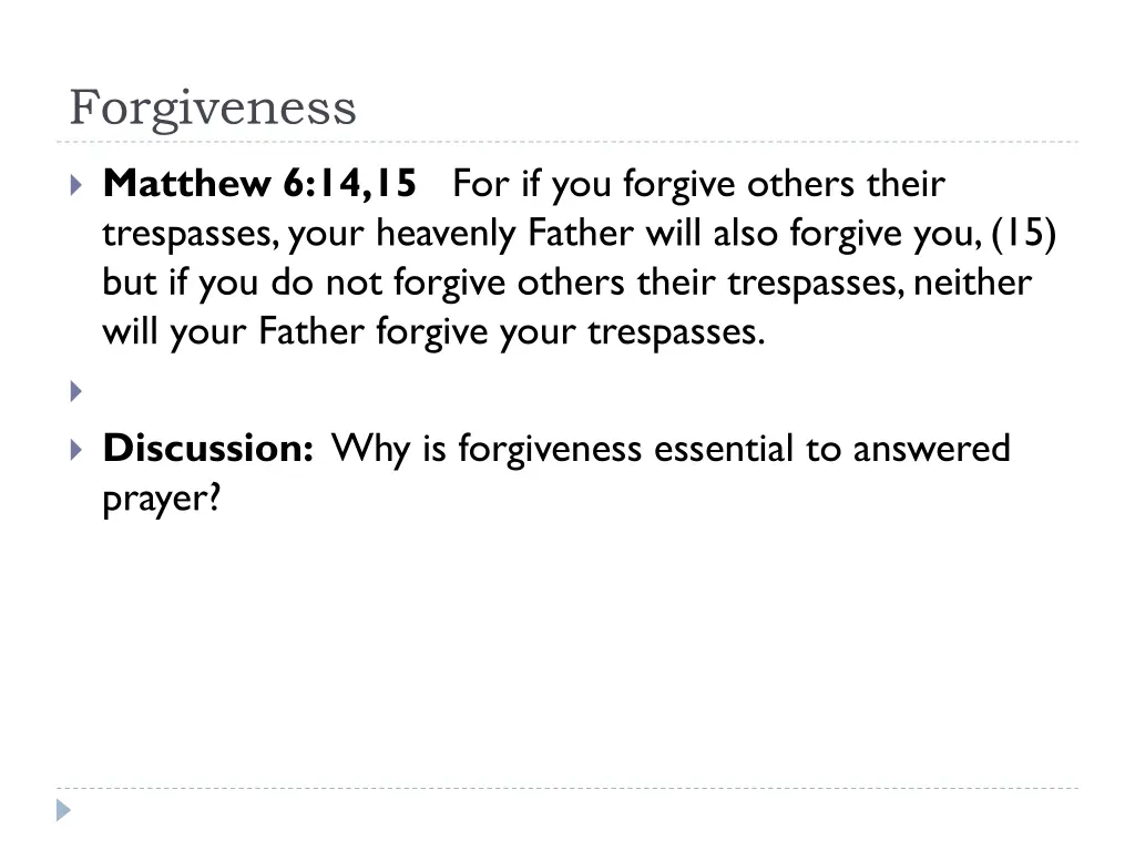 forgiveness