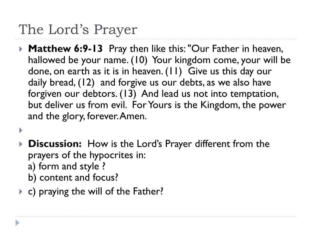 the lord s prayer