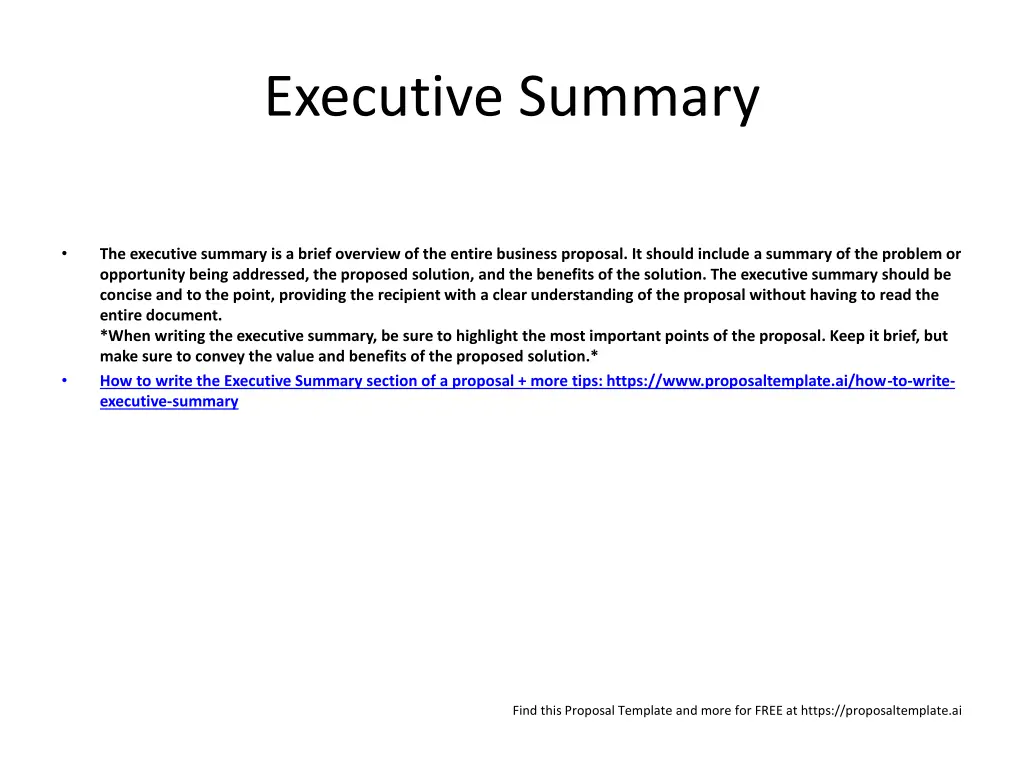 executive summary