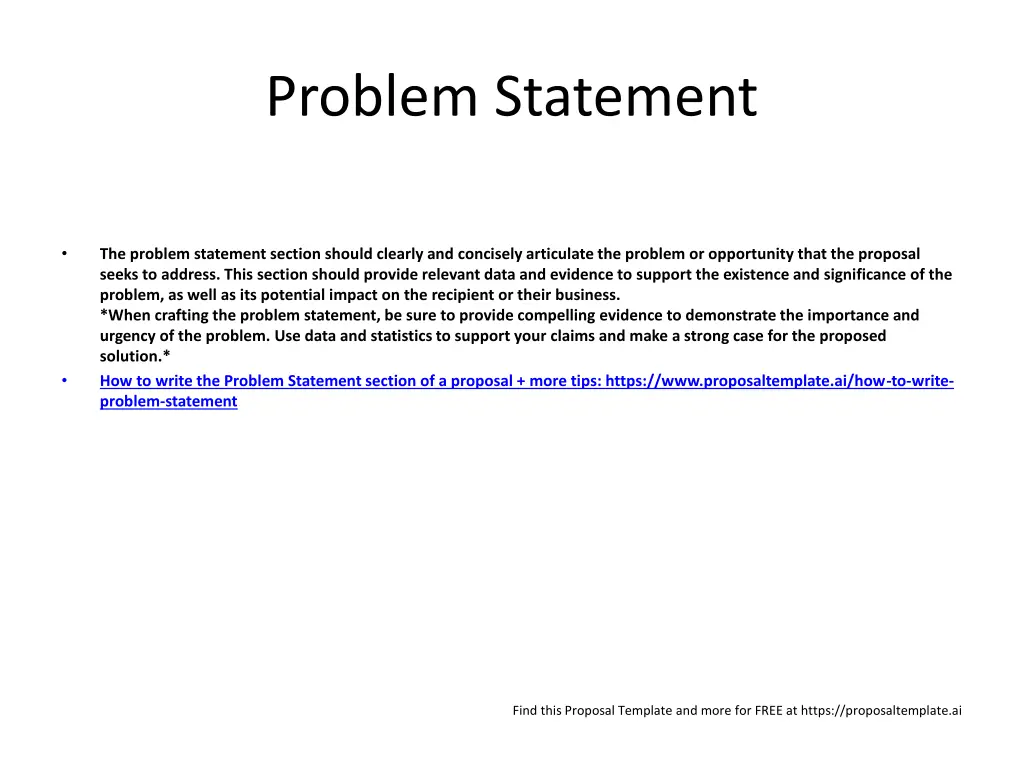 problem statement