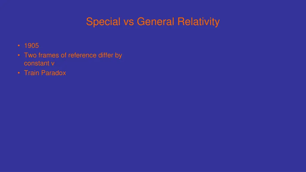 special vs general relativity