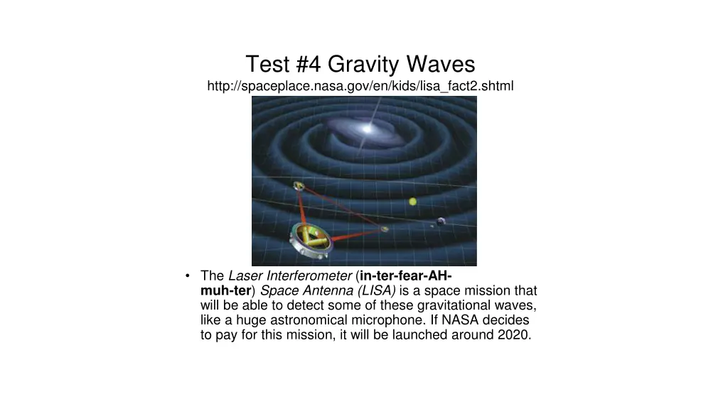 test 4 gravity waves http spaceplace nasa
