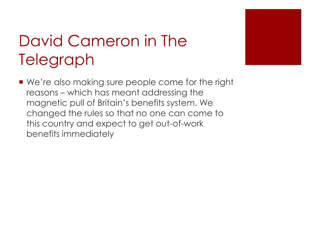 david cameron in the telegraph