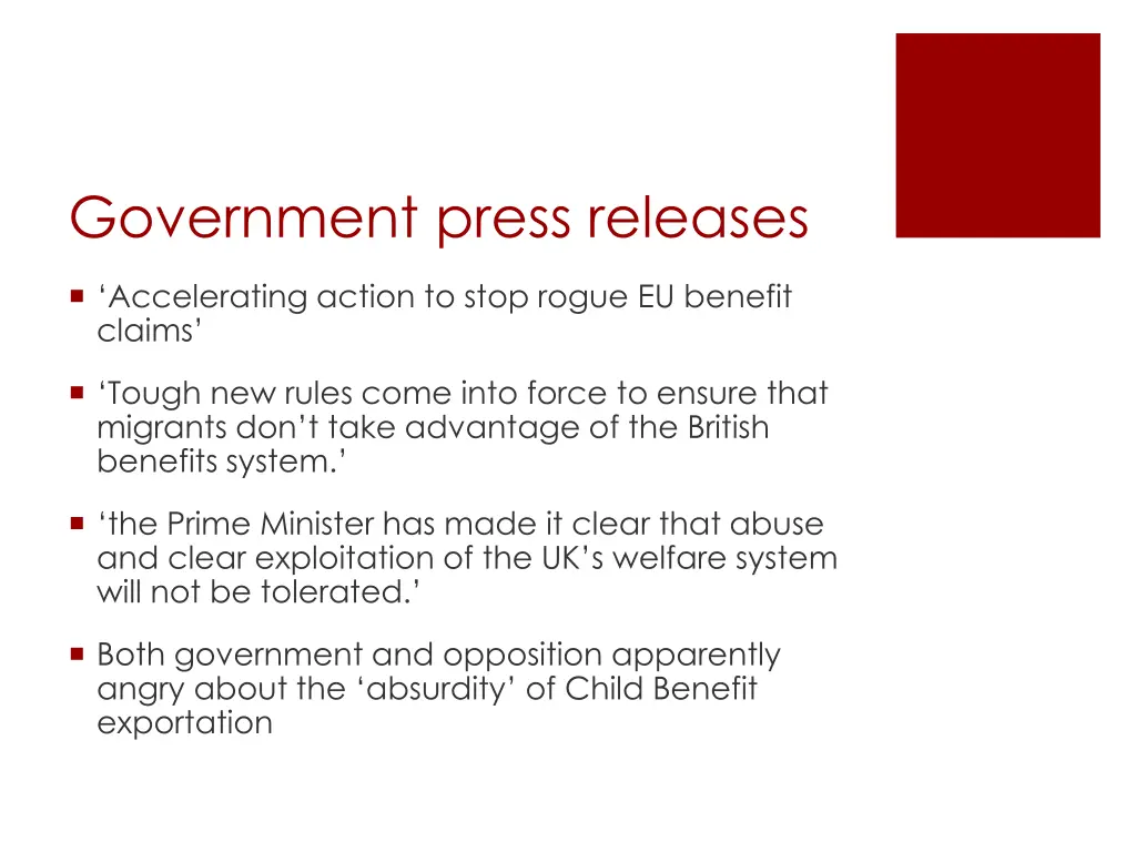 government press releases