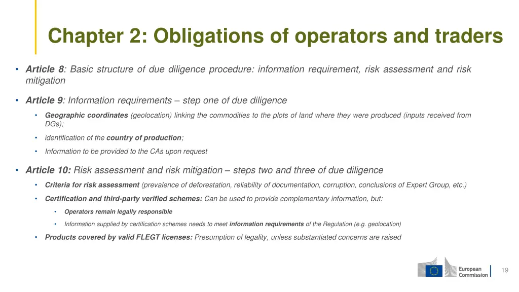 chapter 2 obligations of operators and traders 1