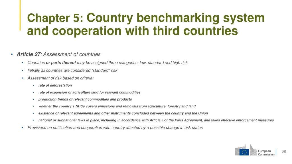 chapter 5 country benchmarking system