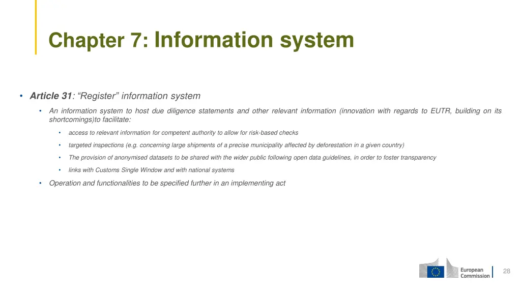 chapter 7 information system