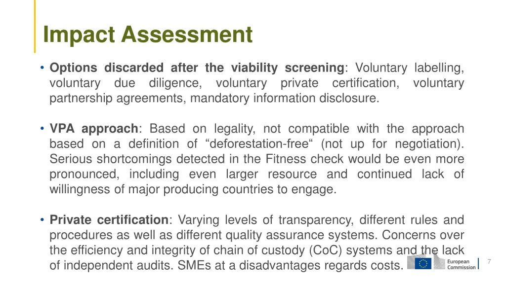 impact assessment