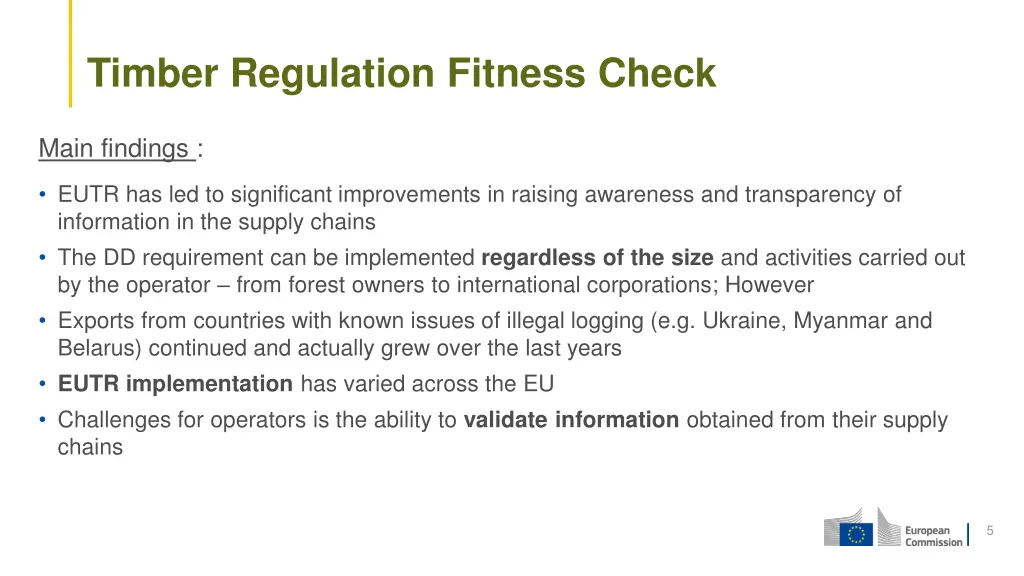 timber regulation fitness check