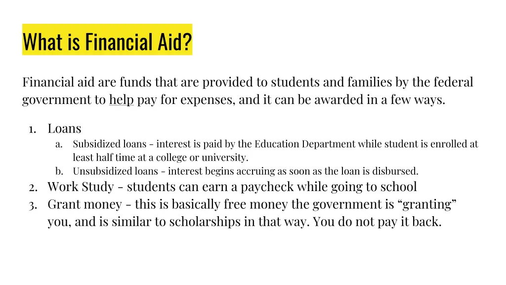 what is financial aid