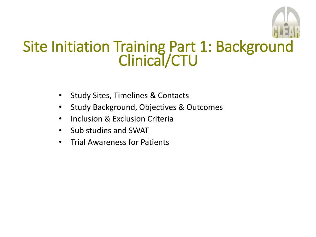 site initiation training part 1 background site