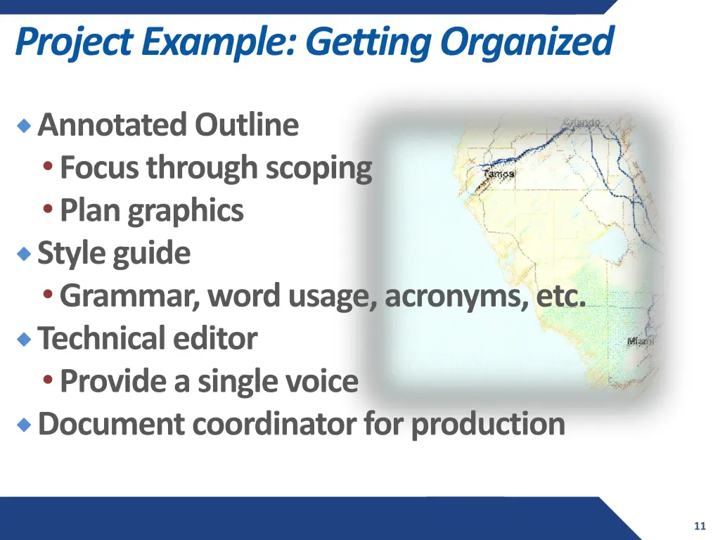 project example getting organized