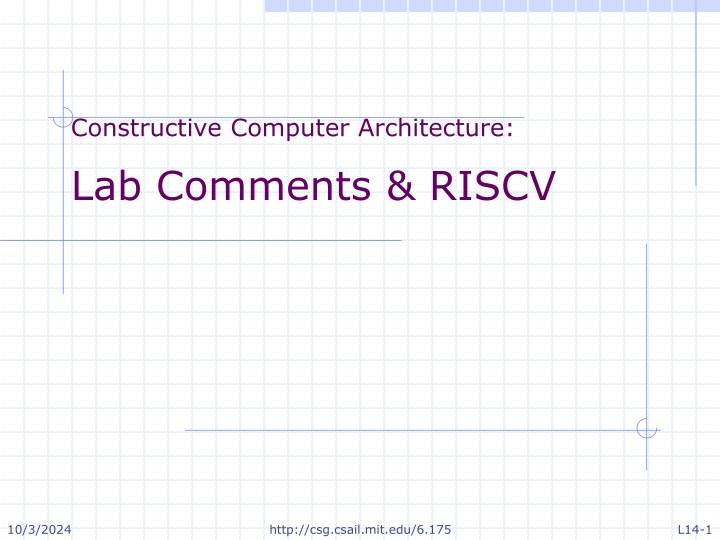 constructive computer architecture lab comments