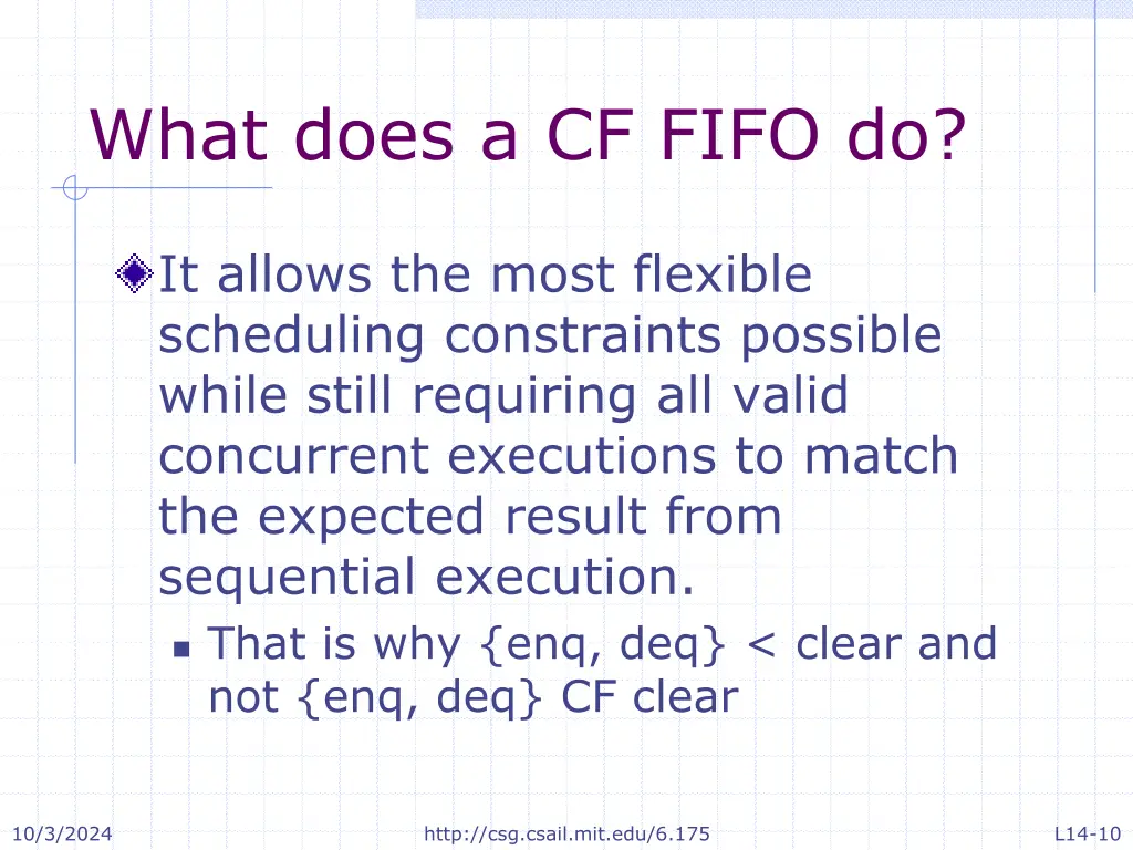 what does a cf fifo do