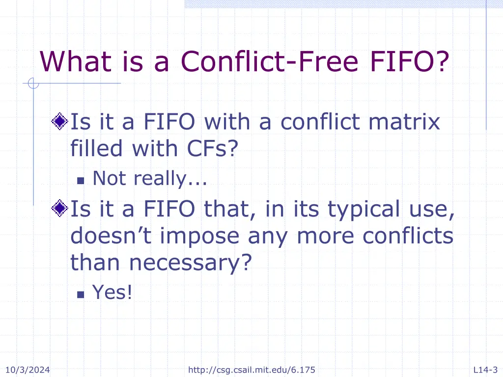 what is a conflict free fifo