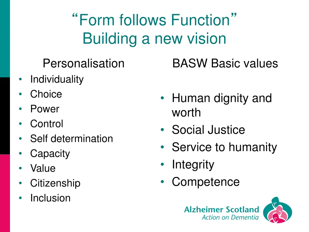 form follows function building a new vision