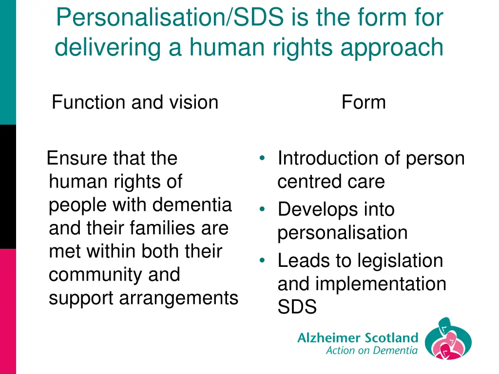 personalisation sds is the form for delivering