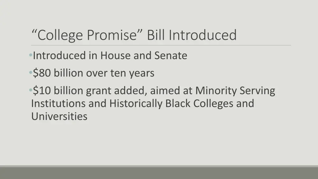 college promise bill introduced introduced