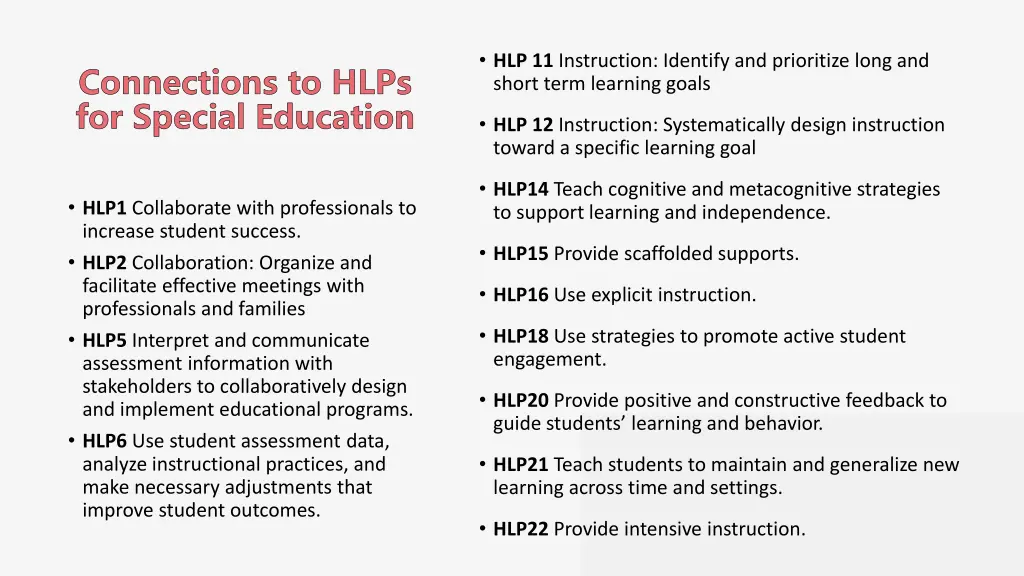 hlp 11 instruction identify and prioritize long