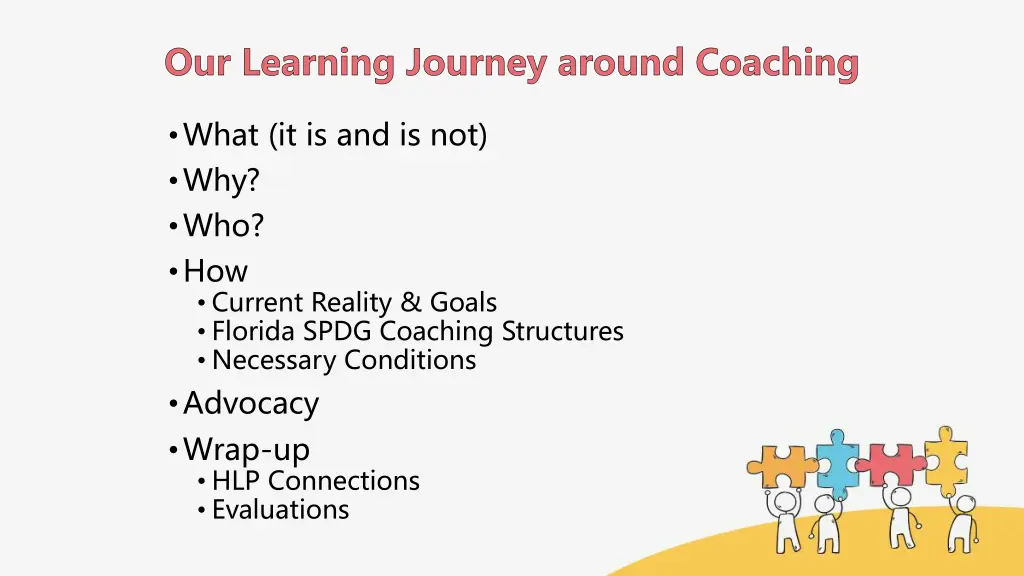 our learning journey around coaching