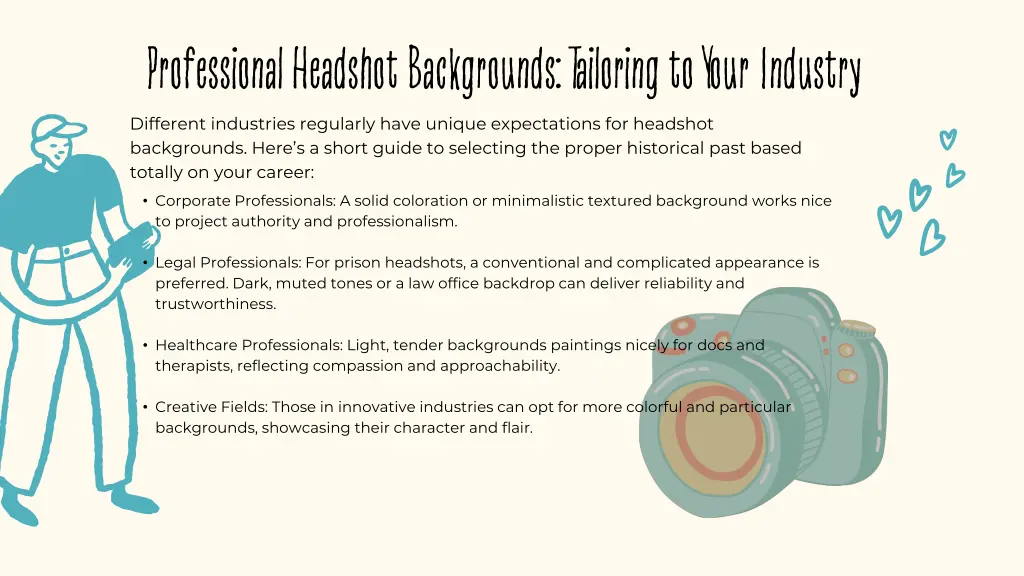 professional headshot backgrounds tailoring