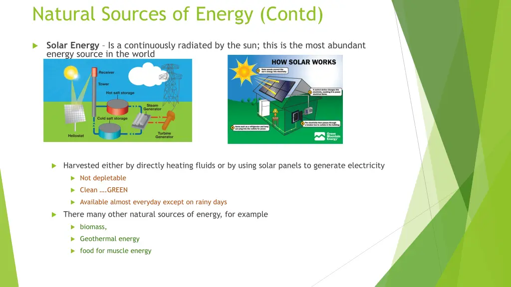 natural sources of energy contd