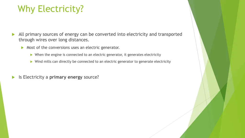 why electricity