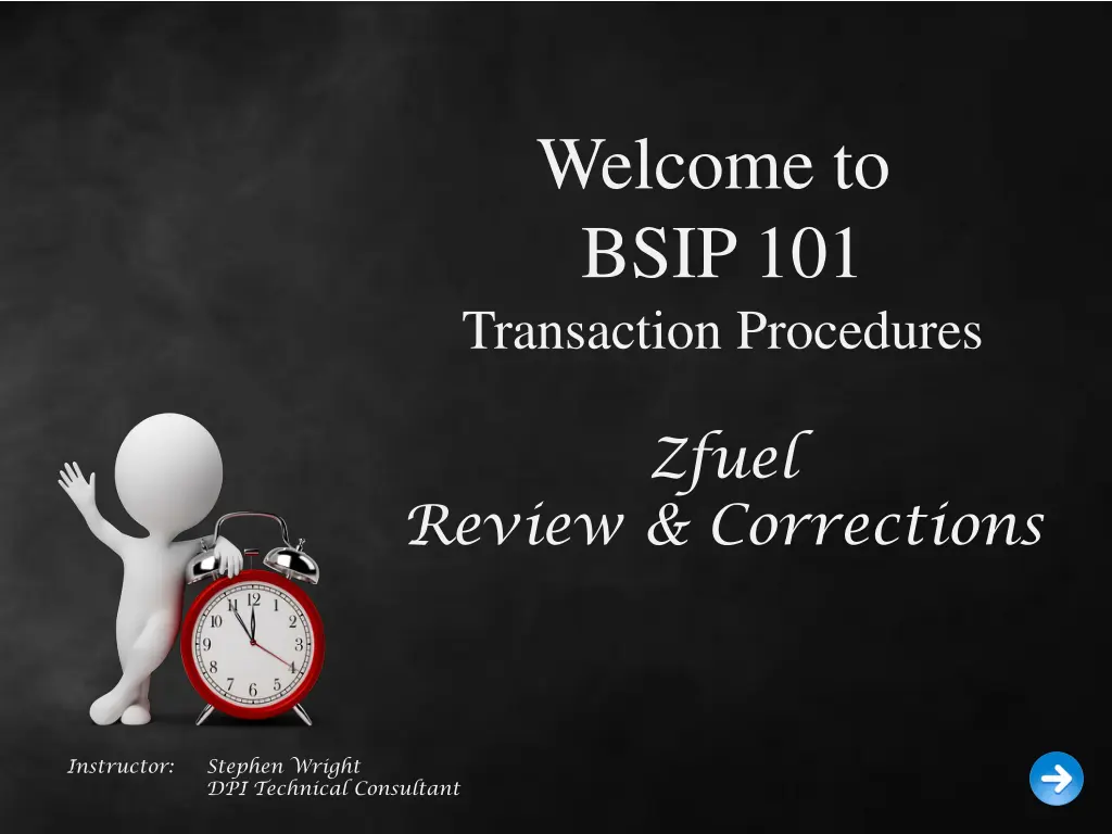 welcome to bsip 101 transaction procedures