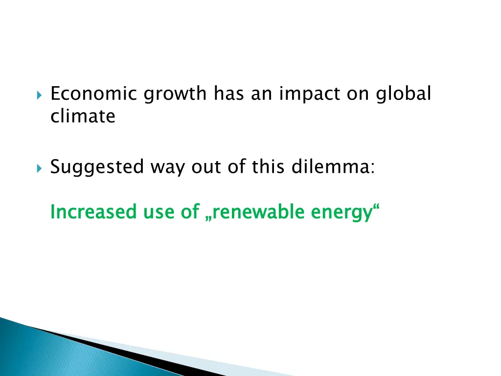 economic growth has an impact on global climate