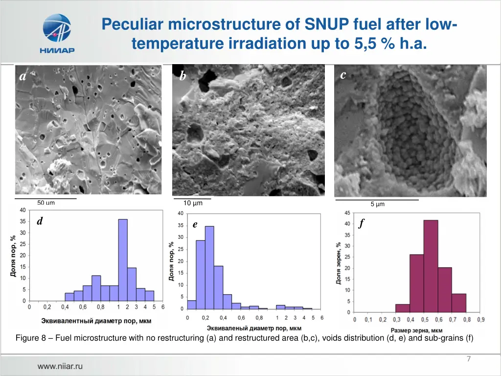 peculiar microstructure of snup fuel after 1