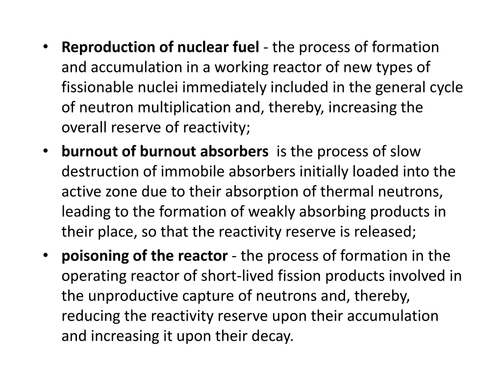 reproduction of nuclear fuel the process