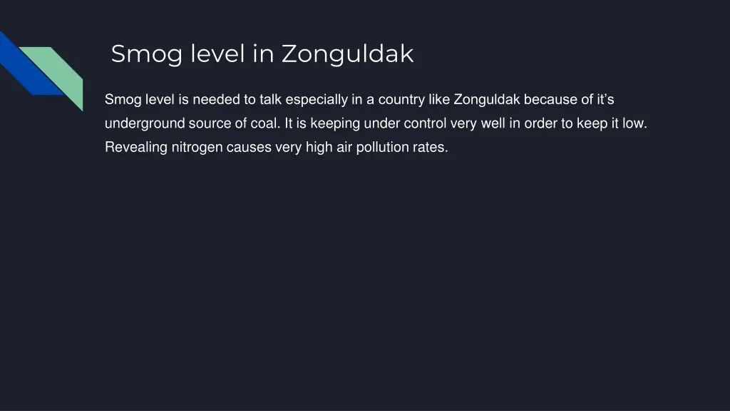 smog level in zonguldak