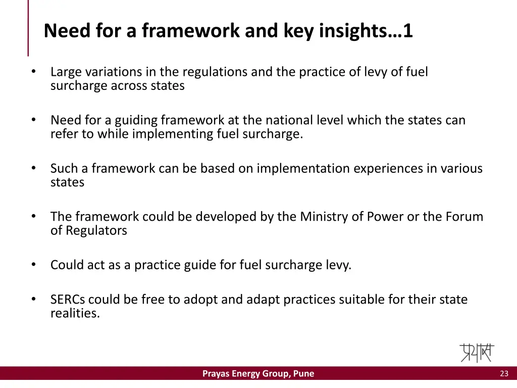 need for a framework and key insights 1