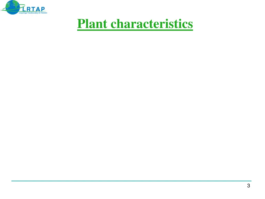 plant characteristics