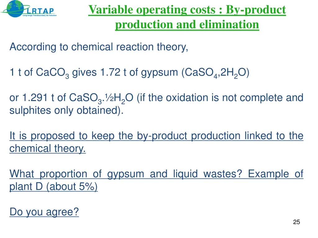 variable operating costs by product production 2