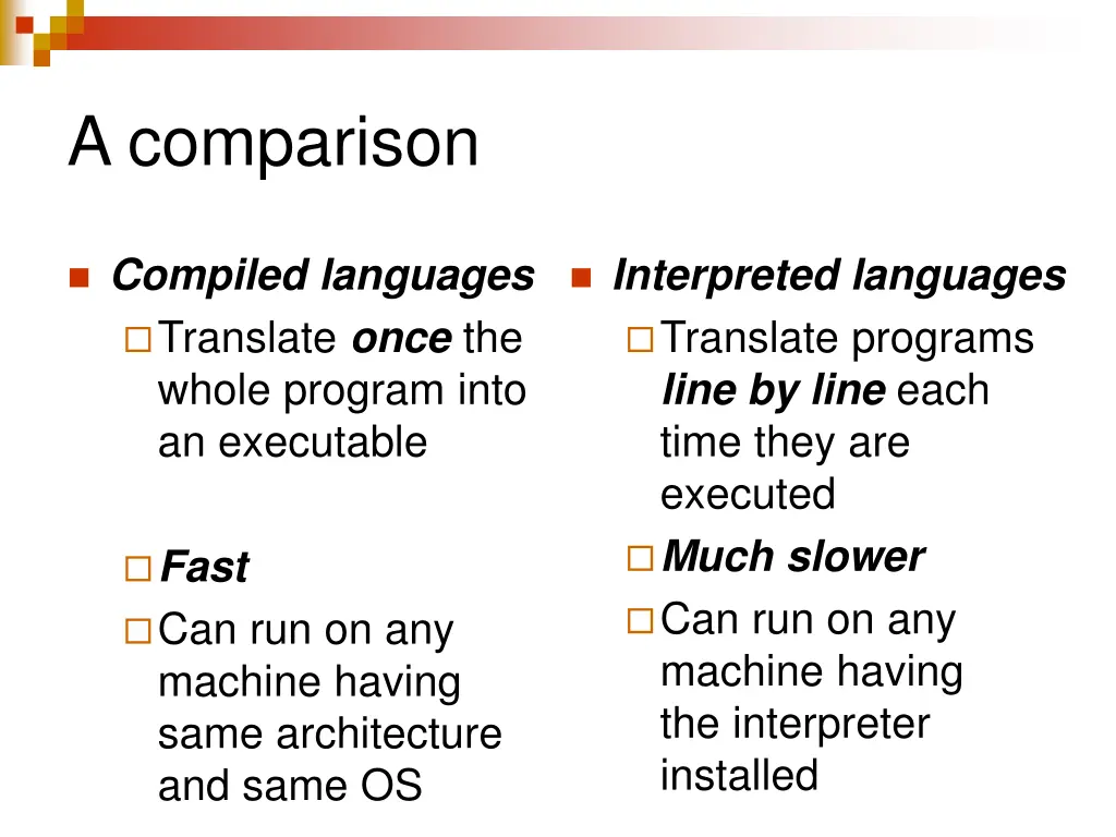 a comparison