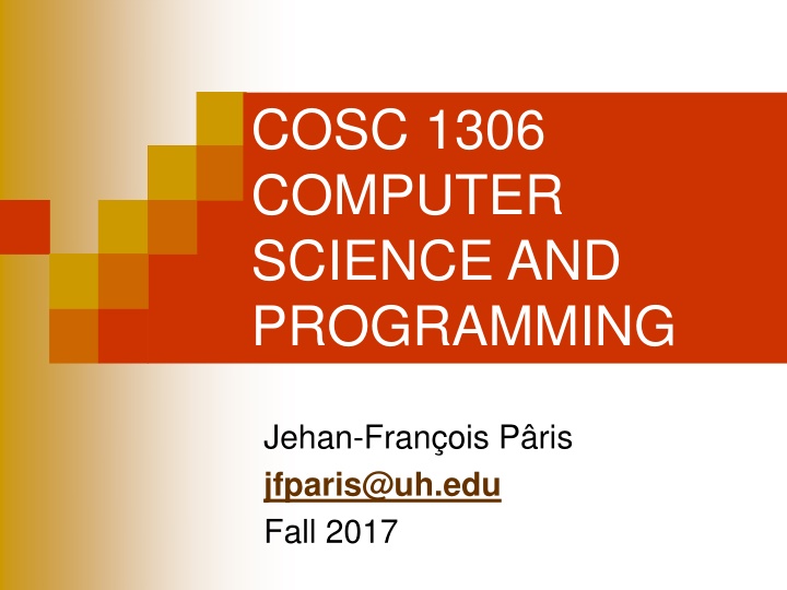 cosc 1306 computer science and programming