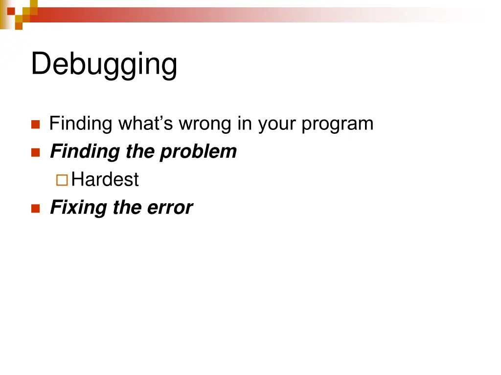 debugging