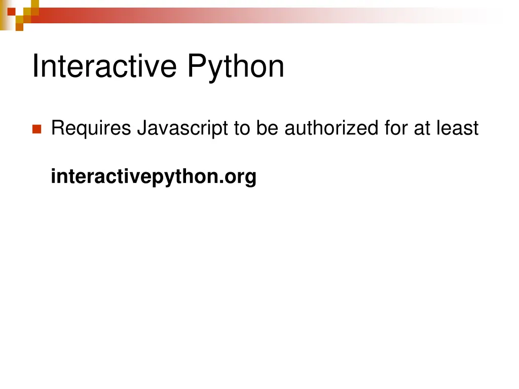 interactive python