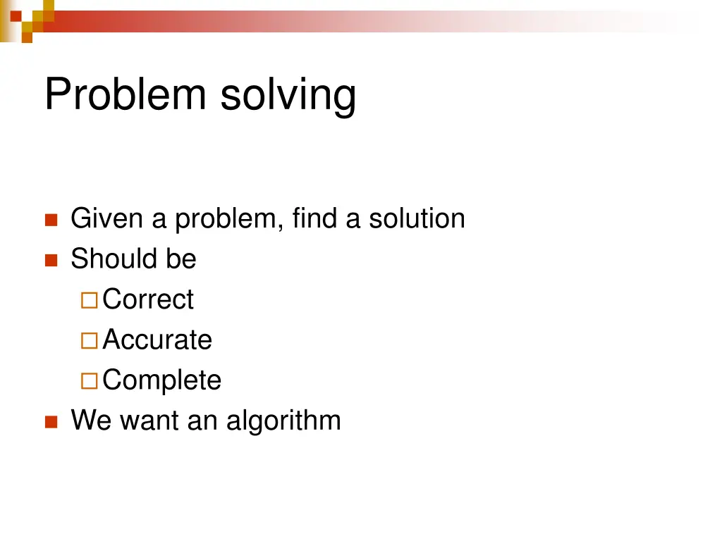 problem solving