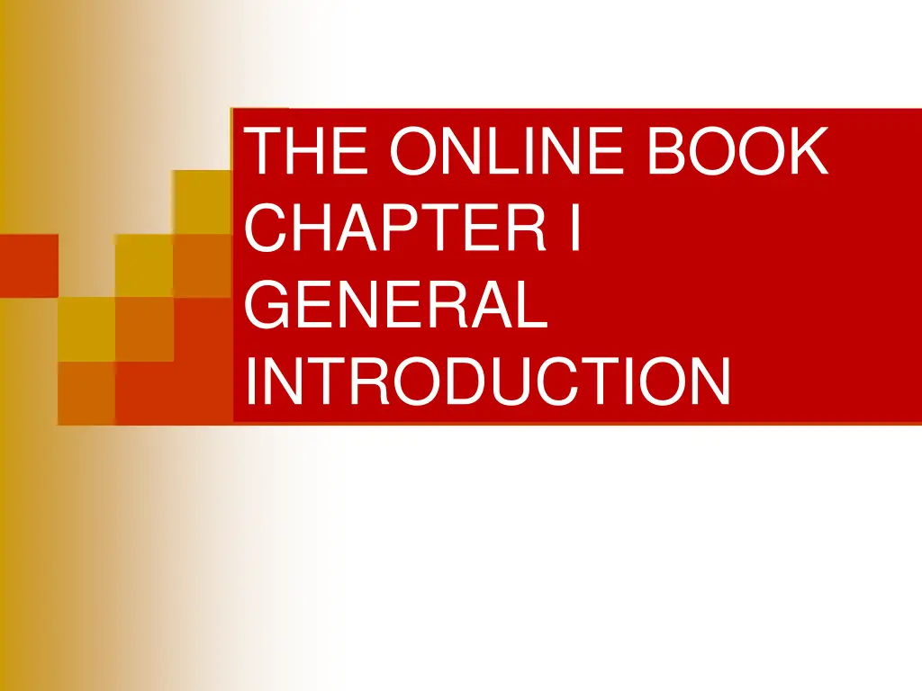 the online book chapter i general introduction