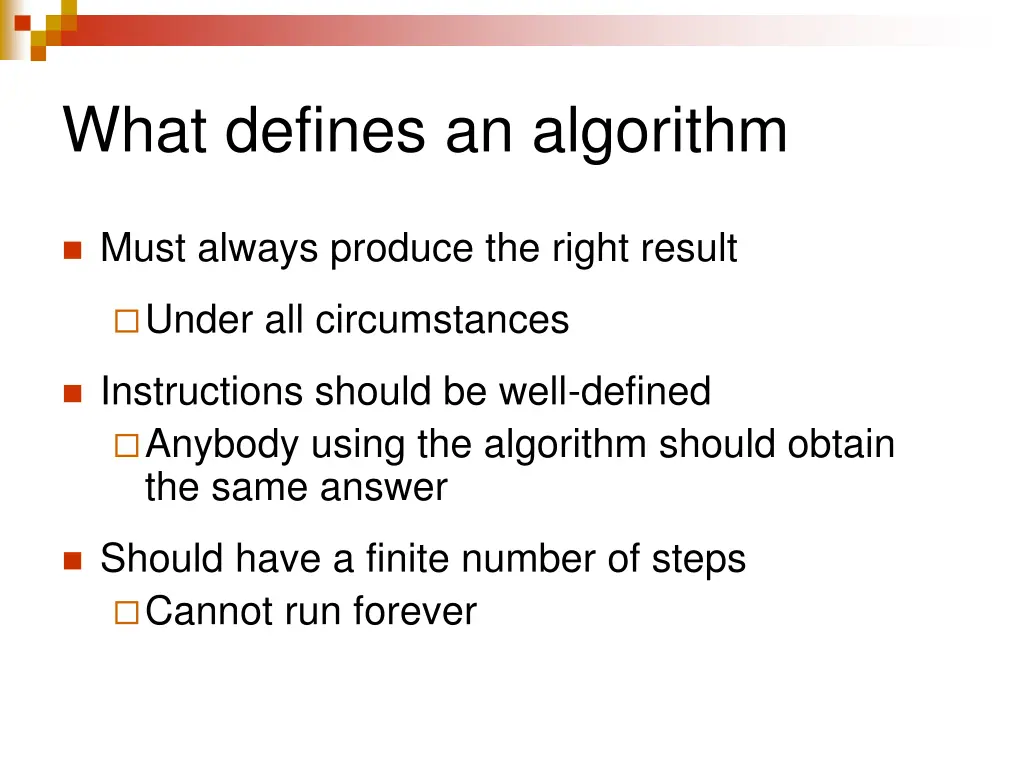 what defines an algorithm