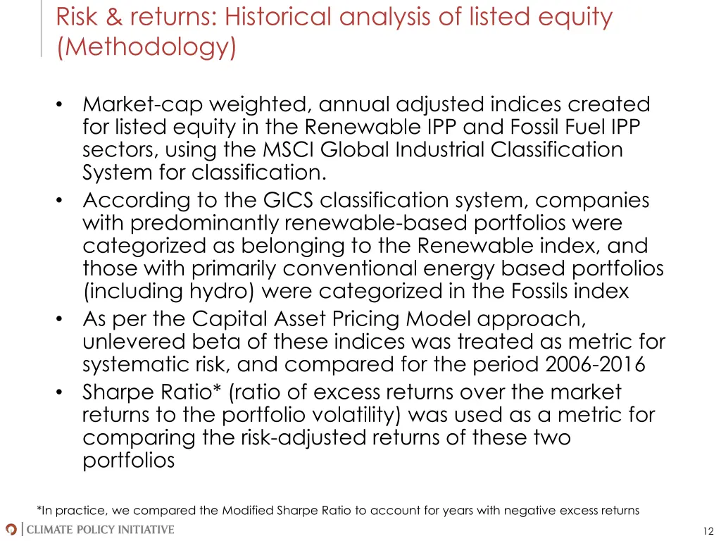 risk returns historical analysis of listed equity 1