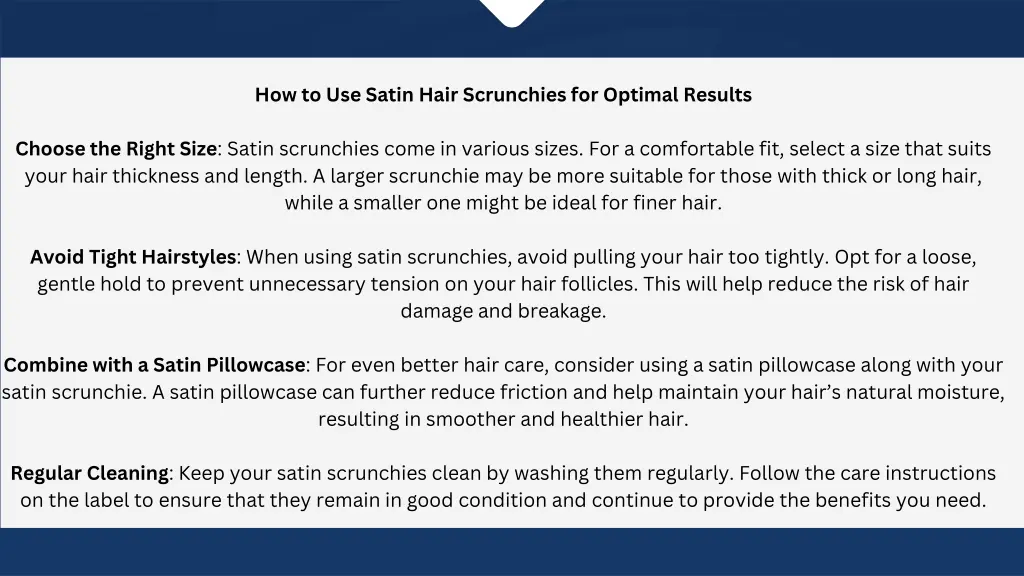 how to use satin hair scrunchies for optimal