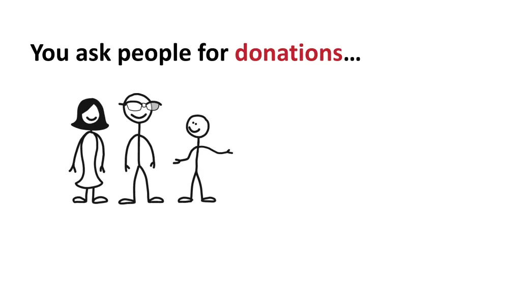 you ask people for donations