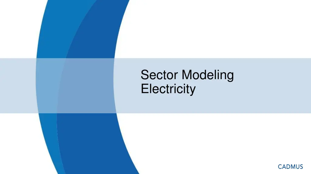 sector modeling electricity