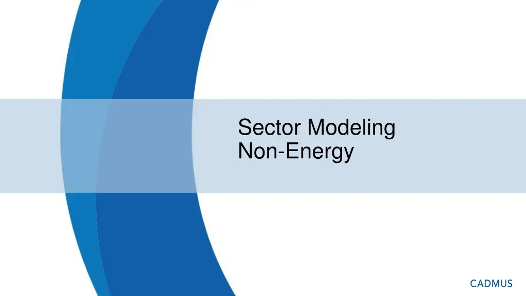 sector modeling non energy