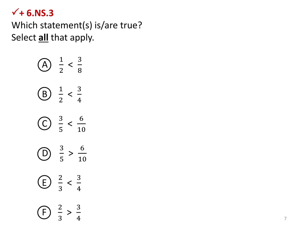 6 ns 3 which statement s is are true select